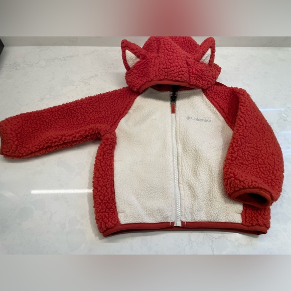 Columbia Infant Fox Zip Up Fleece Sweater Size 12-18 Months - Picture 3 of 11